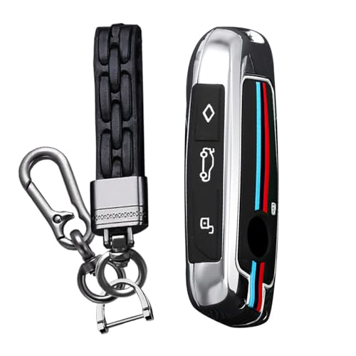 KUNIO Funda para llave compatible con BMW X7 G07 2023 740Li Energía 7 Ix XM I7 X7 2023 Carcasa de metal para llave de coche, carcasa de llave de coche, carcasa de llave A Plata