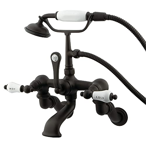 Black Friday - 70% OFF Kingston Brass CC461T5 Vintage Clawfoot Tub Faucet, 7-Inch Adjustable Center, Oil Rubbed Bronze