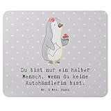 Mr. & Mrs. Panda Mauspad Autohändlerin Herz - Geschenk, pc Mousepad, Spruch, Laptop, Mausunterlage, Witzig, Beruf, Lustig, Autohandel, Mausmatte