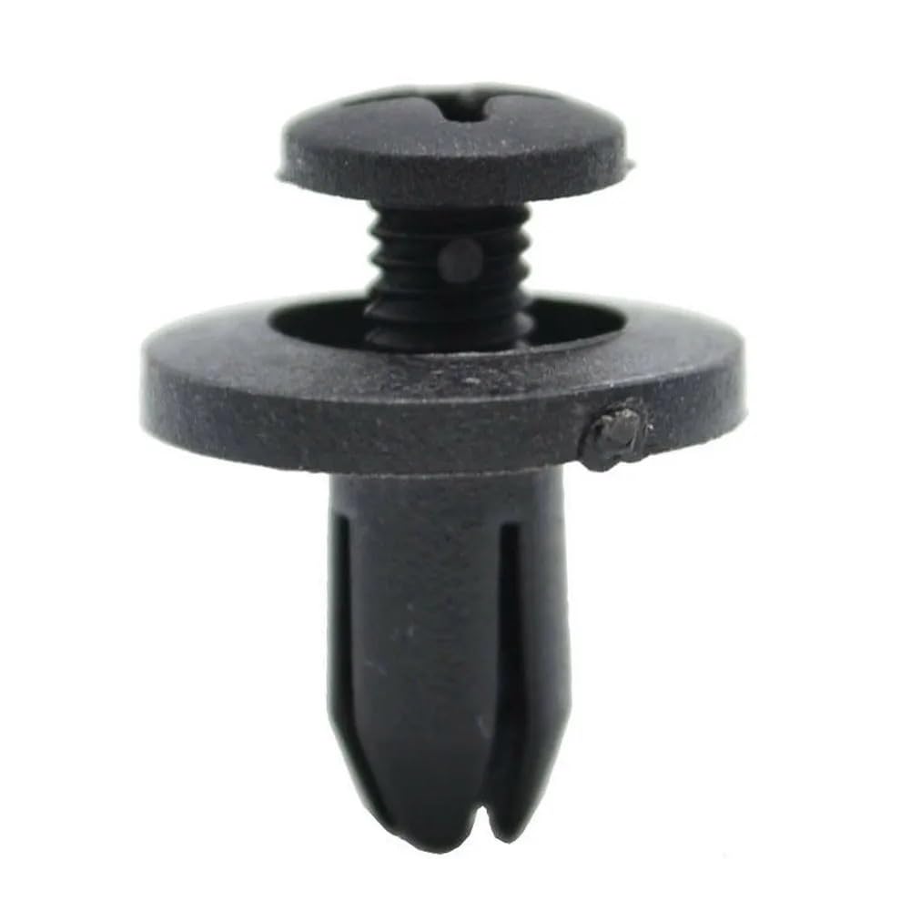 YTQMoreBNZ 100Pcs Auto Rivet Fastener Clips 6mm Hole Black Car Truck Bumper Fender Rivet Fastener Clips For Toyota Focus