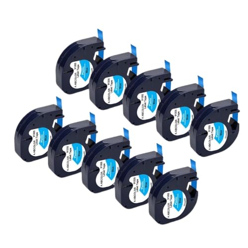 5/10pk 91201 91202 12267 12mm���x���e�[�v91222 91322 91200 91203 LT-100H�X�^�C���̃��x�����[�J�[�ƌ݊���(10PK Plastic Blue)