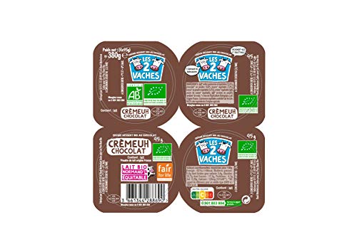 Crème Dessert Vanille Bio Les 2 Vaches Les 4 Pots De 95 G - vue 7