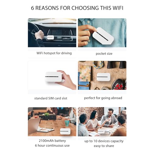 Image of 4G Router High Speed 150Mbps 10 Users USB Charging Pocket Size Mobile Hotspot for Europe Laptop Phone PC
