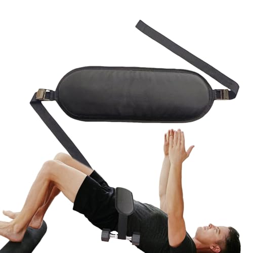 Cinturón Para Puente De Cadera Con Mancuerna - Banda De Empuje De Cadera | Bandas de Sujeción Antideslizantes con Acolchado para Entrenamiento, Powerlifting, Sentadillas, Dominadas, Piernas y Glúteos