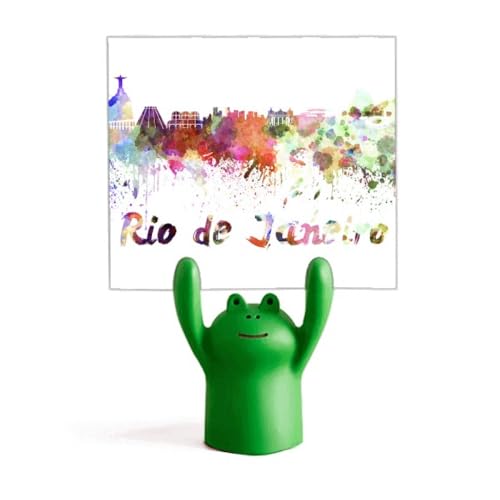 Porte-mémo aquarelle grenouille Rio de Janeiro, décoration de bureau haut de gamme