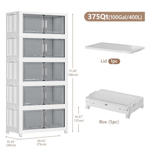 Tiroirs de rangement pliables et boîtes de rangement empilables 400L - 3