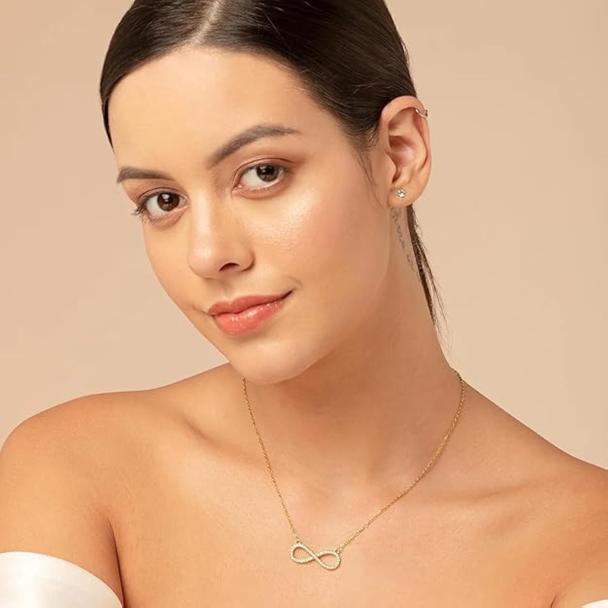 Women's Adjustable Fashion Infinity Pendant Necklace, Minimalist Style