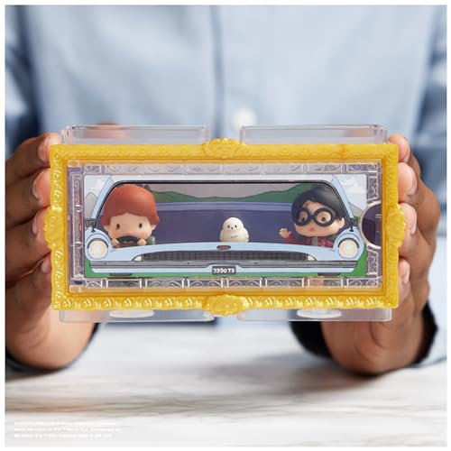 WIZARDING WORLD HARRY POTTER - 3 FIGURINES VOITURE VOLANTE MOMENTS MAGIQUES - 3 Poupées Figurines Articulées - Figurine Harry Potter - Jouet Harry Potter - Jouer et Exposer - Jouet Enfant 6 ans et +
