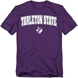 LOGOVISION Tarleton State University Arch Logo Unisex Adult T Shirt, Purple, Small