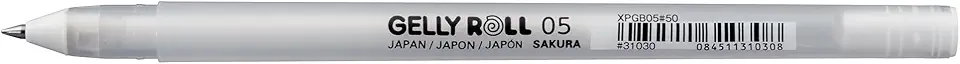CANETA GEL GELLY ROLL - FINO 0.5MM - BRANCO - USO PROFISSIONAL