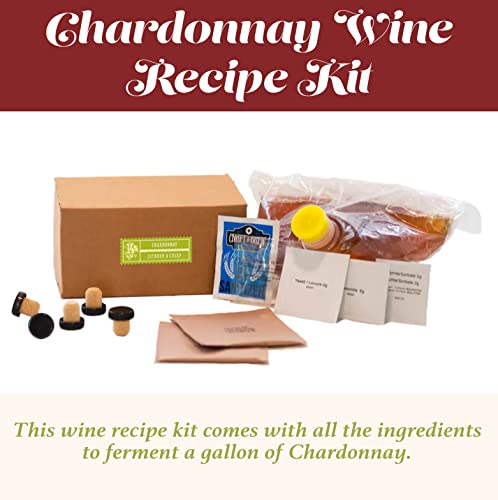 Image of Craft A Brew - Chardonnay Wine Recipe Kit - 1 Gallon - Ingredients for Home Brewing Wine - Wine Making Ingredients and Supplies