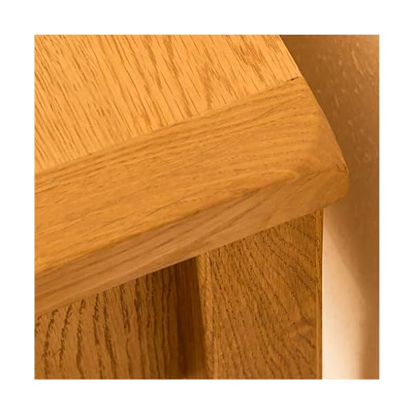 RoselandFurniture Lanner Oak Console Table with Storage | Large Traditional Rustic Waxed Solid Wood 2 Drawers Telephone Table for Hallway or Living Room - Image 8
