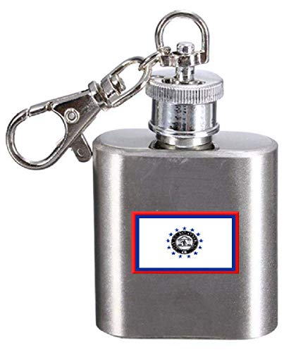 Flasque porte-clés gravé drapeau USA savane idée cadeau originale - 2