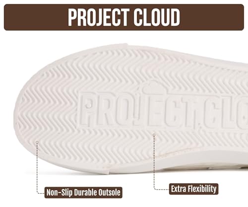 Image of Project Cloud Canvas Sneakers for Women - Memory Foam Slip On Shoes Women Footwear - Lightweight and Non Slip Fashion Sneakers (Seasalt)
