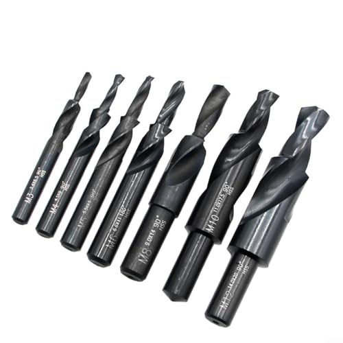 LVYXON Broca escalonada en espiral HSS para perforación y biselado de metal, broca helicoidal de avellanado de 90/180 grados para tuercas M3 M8 M6 M10 (M8 x 180 grados)
