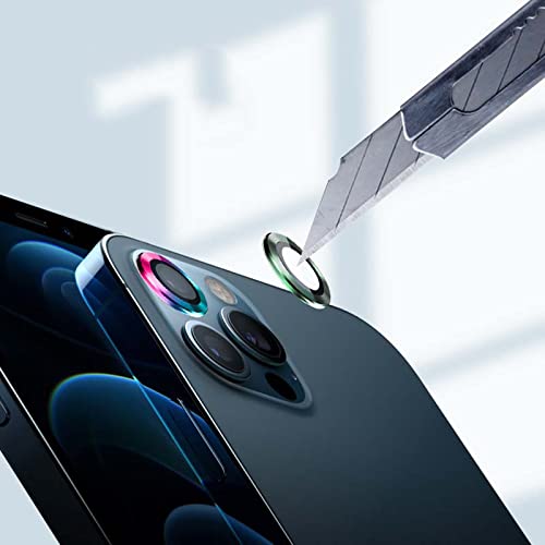 Image of Skinomi Camera Lens Protector Compatible with iPhone 14 plus [Anti-Scratch] Premium Tempered Glass Film Aluminum Alloy Lens Ring Cover,Silver