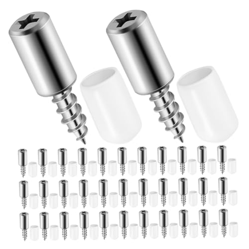 Operitacx 50 Pezzi Autofilettanti con Rivestimento in Gomma Supporti per Mensole Armadio Antiscivolo Perni per Ripiani Laminati e Partizioni Fissaggi Facili Mobili e Librerie