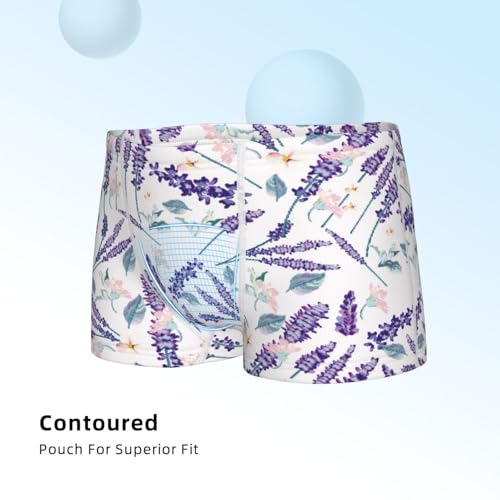 Boys' Cotton Boxer Brief Soft Underwear-Lavender Flowers4