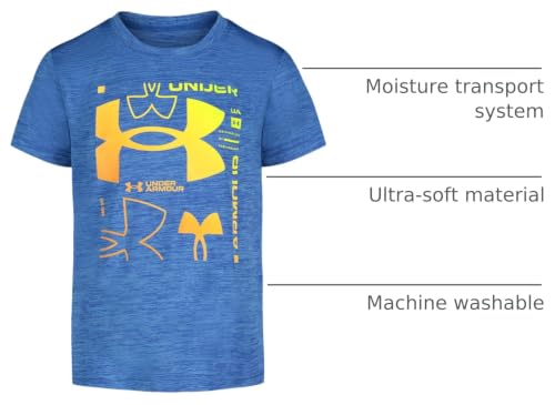 Image of Under Armour Boys' Short Sleeve Logo Graphic T-Shirt, Lightweight & Breathable, Relaxed Fit