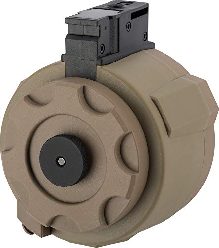 Evike Airsoft - Angel Custom 1500 Round Firestorm AEG Airsoft Drum Flashmag (Model: AK/Dark Earth)