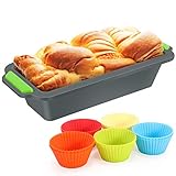 【EINFACHE RENIGUNG】Diese Brotform kann in der Spülmaschine gelegt werden. Wir empfehlen jedoch: Um die Lebensdauer zu verlängern, verwenden Sie zum Händewaschen ein feuchtes Tuch und eine kleine Menge Reinigungsmittel.