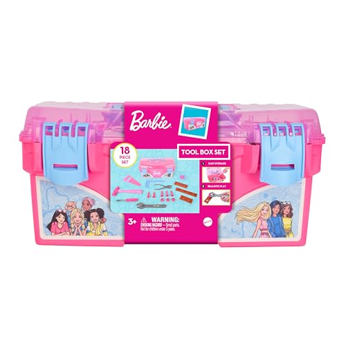 image for Sunny Days Entertainment Barbie Tool Box Playset – 18 Piece Deluxe T