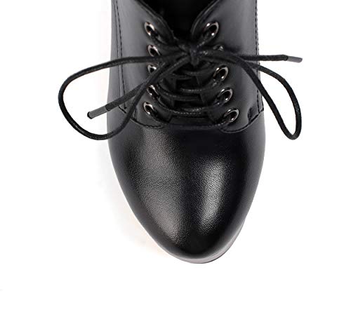 Sammitop Platform Ankle Boots For Women Sexy Stiletto Heels Sky High Heel Pump Lace Up Zipper Round Toe Fashion Dress Shoes For Party Prom Event Matte Black Us 6 #TOP7