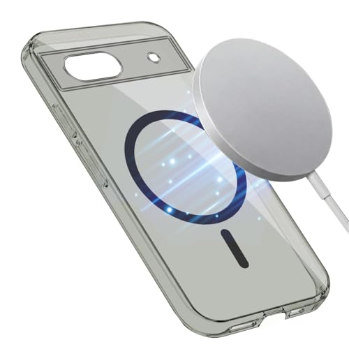 Image of Jkobi Lifetime Anti-Yellow MagSafe Compatible Clear Back Case Cover for Google Pixel 8a (Sleek Hard Crystal | Shockproof and Camera Protection)