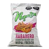 Nopalia Churritos de Maiz y Nopal Organico Fresco, Sabor Habanero, 200g, 1 Unidad