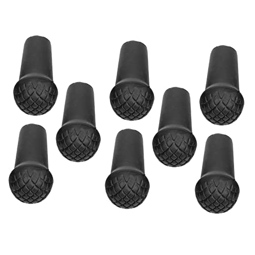 WOFASHPURET 8Pcs Hiking Sticks Tips Heavy Duty Rubber Crutch Accessories Durable Non Slip Canes End Covers for Outdoor Walking and Trekking Fit Protection