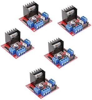 5 Pack of L298N Module H Bridge Driver Board Module for Stepper Motor Smart Car Robot DC Stepper Motor Driver Controller Board