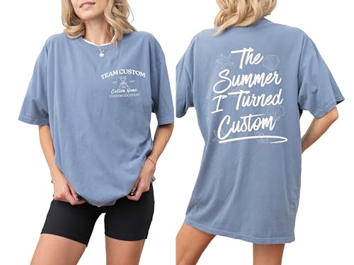 Custom The Summer I Turned Shirt, I Turned Birthday Tshirt, Married Bachelorette Shirt, Personalized Tsitp Sixteen T-Shirt, Cousin Beach Tee Multicolor3