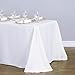 LinenTablecloth 90 x 132-Inch Rectangular Polyester Tablecloth with Rounded Corners, White