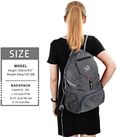 WATERFLY Hiking Travel Backpack Lightweight Camping Bags for Women & Men 8 WATERFLY Hiking Travel Backpack Lightweight Camping Bags for Women & Men