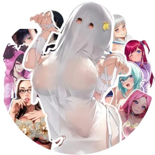 Anime Girl Stickers 60pcs Nake Cartoon Waterproof Sexy Girl Stickers Vinyl Decals for Car Scrapbook