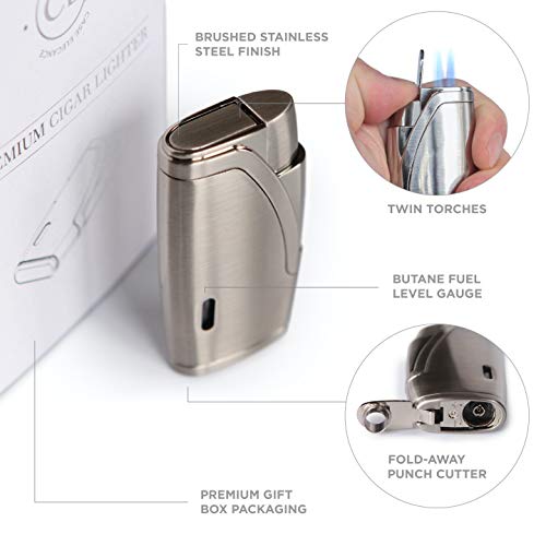 Encendedor de Doble Antorcha Case Elegance Acero miniatura 3