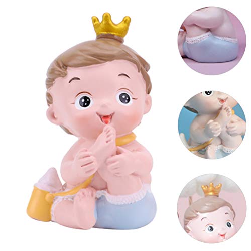 Doitool Baby Cake Topper Baby Doll Cake Decor Baby Doll Bottles Unique Cake Figurine Decor Sweet Baby Interesting Birthday Cake Decoration #TOP1