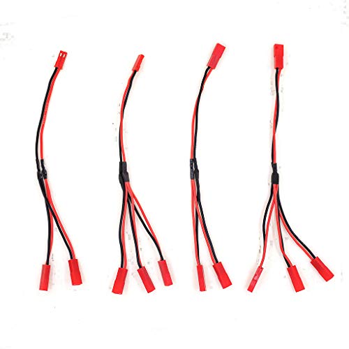 Buy 1 get 1 🔥 JST Plug Splitter, JST Male Female Y Cable, JST Y Parallel Adapter Splitter Harness for Small RC Lipo and NiMh Connection for Traxxas TRX-4 1/10 RC Car Crawler ESC Battery Motor Cooling Fan,15CM/5.9"