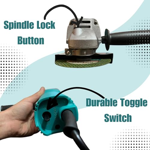 Image of 950W Powerful 4 inch Angle Grinder, 950W Heavy Duty, Copper Armature, Disc Dia 100mm, 11000 RPM with Cutting Wheel and Guard