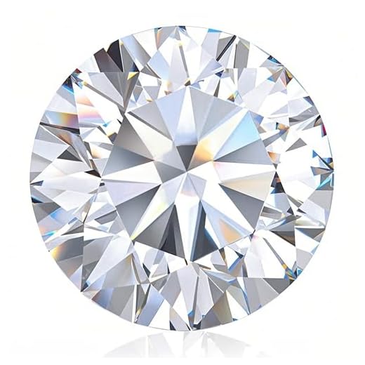 Pmfxinyao 0.2-10 Carats Moissanite Loose Gemstone, Round Cut, D Color VVS1 Clarity, with GRA Certificate. (0.5 Carats)