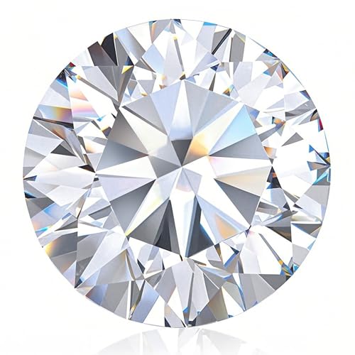0.2-10 Carats Moissanite Loose Gemstone, Round Cut, D Color VVS1 Clarity, with GRA Certificate.