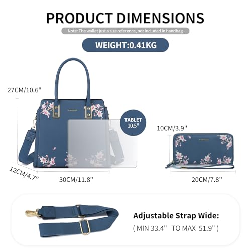 Image of Pomelo Best Purses and Handbags for Women with Multiple Pockets, Leather Top Handle Satchel Fashion Tote Shoulder Bags Ladies