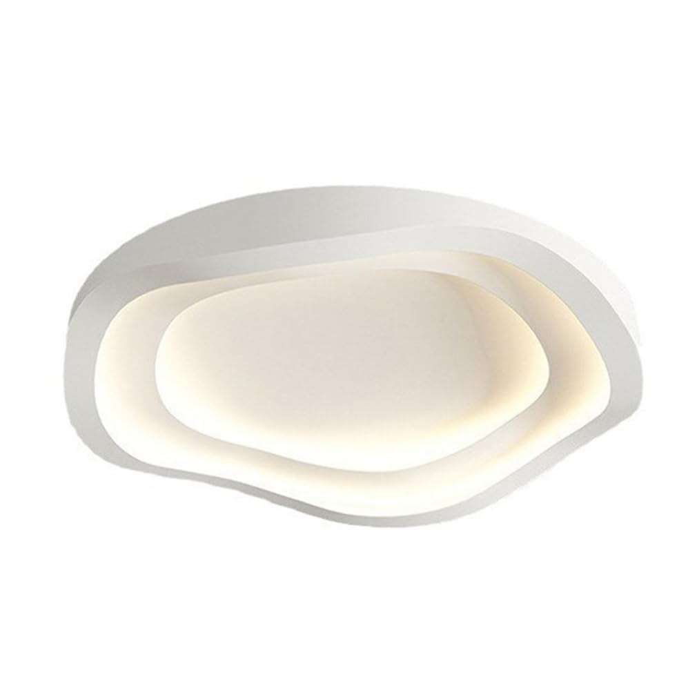Lampy sufitowe LED 48 W, skandynawskie nowoczesne oprawy oświetleniowe, oświetlenie otoczenia na korytarz, białe okrągłe metalowe lampy sufitowe, oprawy oświetleniowe