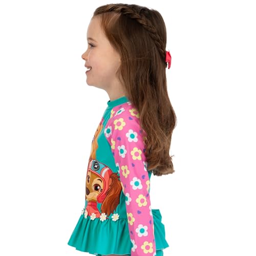 Paw Patrol Swimsuit | Skye Girls Bathing Suit | Flower Long Sleeve Girls Swimsuit | Kids Bathing Suit4