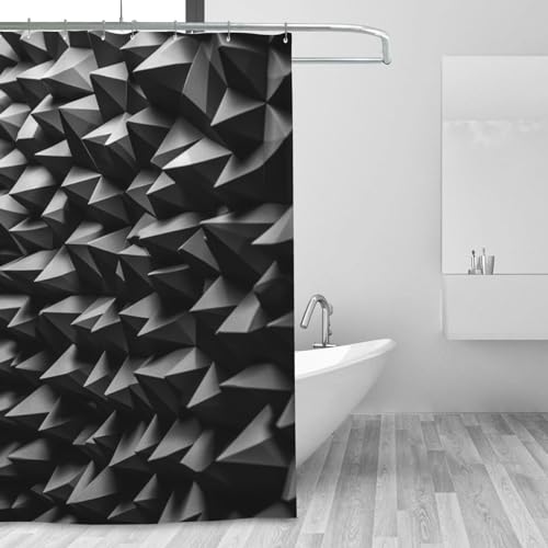 Rideau de douche absorbant le bruit en microfibre moderne lavable 183cm - 8