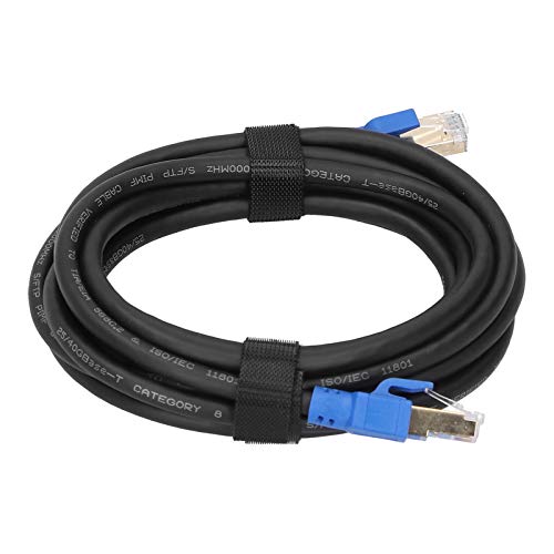 Cable Ethernet Cat8 Cables LAN RJ45 Chapados en Oro de Alta Velocidad para Adaptadores de Redes, Ethernet Cat8 de 40 Gbps 2000 Mhz para Hogar/oficina Inteligente (3 metros/9,84 pies)