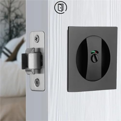 Pocket Door Lock 4Pcs Privacy Lock Latches Pocket Door Hardware Adjustable Quick Installation Designs for Square Door miniatura 4