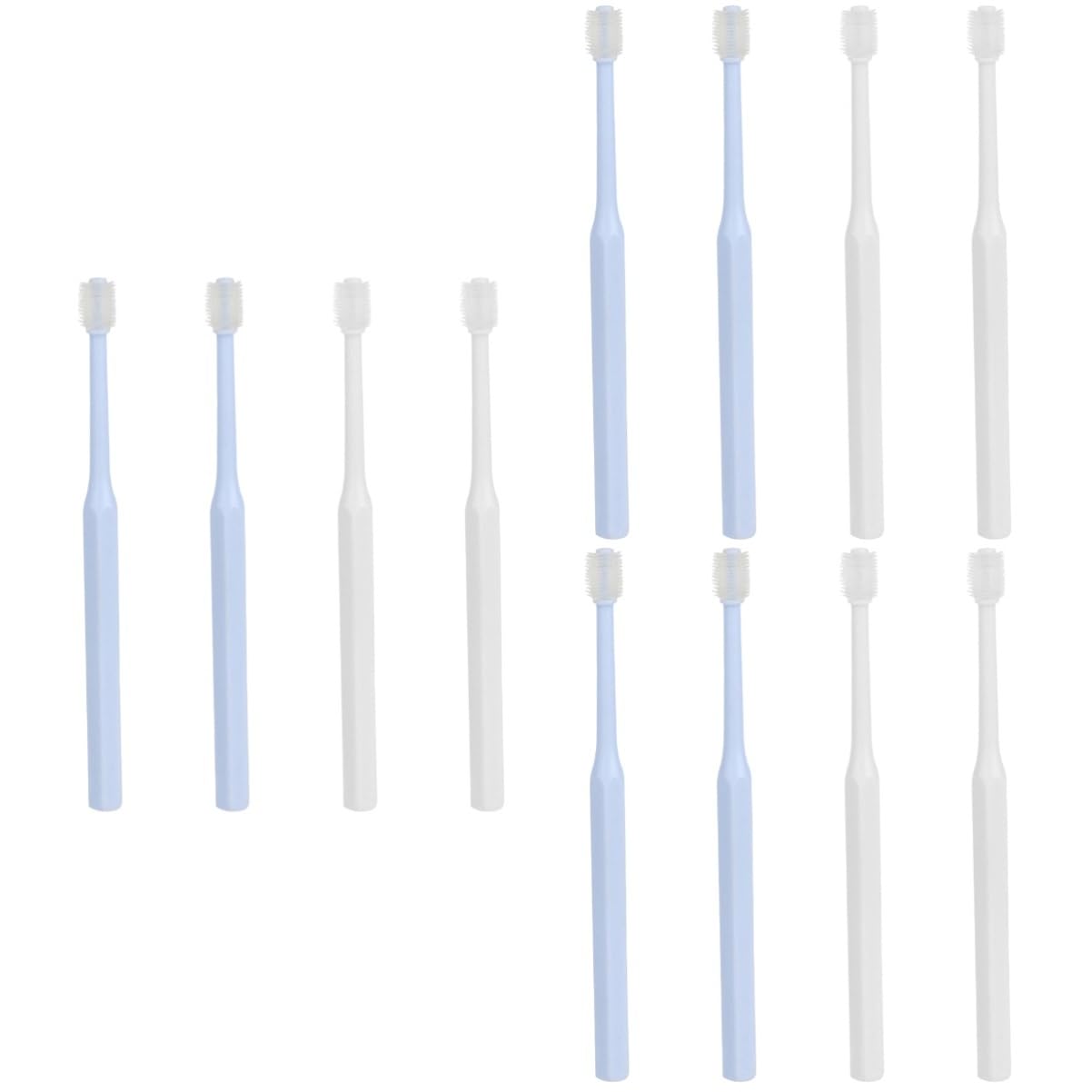 Sosoport 12pièces Brosse à Dents Manuelle Pour Animaux De Compagnie Avec Manche Brosse à Dents Pratique Pour Chats Et Chiens Nettoyage Buccal
