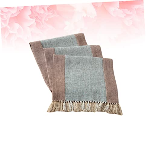 Nappe de table coton lin lavable réutilisable 38x220cm chic
