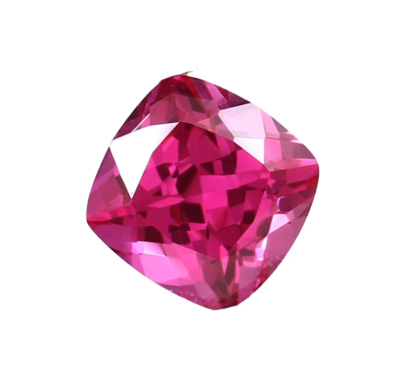 Saphir rose naturel haut de gamme 13mm taille coussin pour joaillerie fine